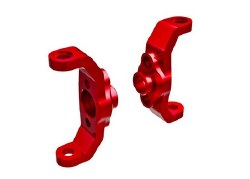 Caster Blocks, 6061-T6 Aluminum (Red-Anodized) (Left & Right)