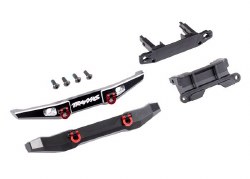 Bumper, front (1), rear (1), 6061-T6 aluminum (black-anodized) (assembled with D-rings)/ bumper moun