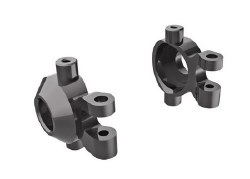 Steering Blocks, 6061-T6 Aluminum (Dark Titanium-Anodized) (Left & Right)/ 2.5x12mm BCS (With Thread