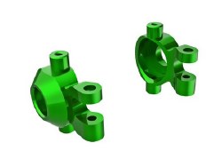 Steering Blocks, 6061-T6 Aluminum (Green-Anodized) (Left & Right)/ 2.5x12mm BCS (With Threadlock) (2