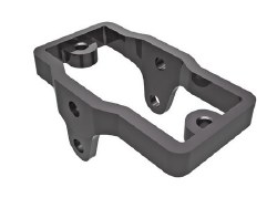 Servo Mount, 6061-T6 Aluminum (Dark Titanium-Anodized)