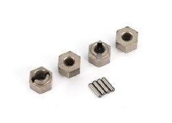 Wheel Hubs, 7mm Hex (4)/ Axle Pins (4)