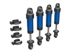 Shocks, GTM, 6061-T6 Aluminum (Blue-Anodized) (Fully Assembled W/O Springs) (4)