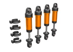 Shocks, GTM, 6061-T6 Aluminum (Orange-Anodized) (Fully Assembled W/O Springs) (4)