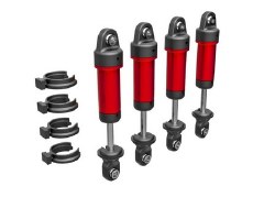 Shocks, GTM, 6061-T6 Aluminum (Red-Anodized) (Fully Assembled W/O Springs) (4)