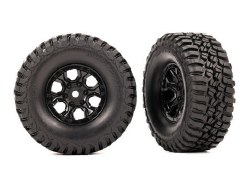 Traxxas Tires & Wheels, Assembled (Black 1.0" Wheels, BFGoodrich Mud-Terrain T/A KM3 2.2X1.0" Tires)