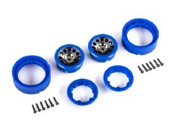 Wheels, 1.0", Method Race Wheels 105 Beadlock (Satin Black Chrome With Blue Beadlock) (2)