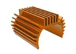 Heat Sink, Titan 87T Motor (6061-T6 Aluminum, Orange-Anodized)