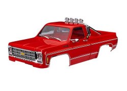 Body Chevrolet K10 Truck (1979), Complete, Red (Includes Grille, Side Mirrors, Door Handles, Roll Ba