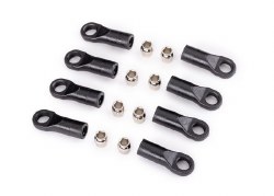 Rod ends, long (8)/ hollow balls, steel (8) (for 1/18 scale TRX-4M™ vehicle accessory suspension lin