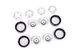 Wheels, 1.0”, 6061-T6 aluminum (silver-anodized) (4)