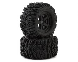 "UpGrade RC Dirt Claw 2.8"" Pre-Mounted All-Terrain Tires w/5-Star Wheels (2)"