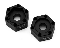 "UpGrade RC Aluminum 12mm Hex Adapters for UpGrade RC 2.8"" Wheels (Black) (2)"