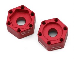 "UpGrade RC Aluminum 12mm Hex Adapters for UpGrade RC 2.8"" Wheels (Red) (2)"
