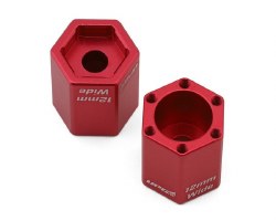 "UpGrade RC Aluminum 12mm Hex Adapters for UpGrade RC 2.8"" Wheels (Red) (2)"