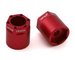 "UpGrade RC Aluminum 14mm Hex Adapters for UpGrade RC 2.8"" Tires (Red) (2)"
