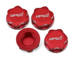 UpGrade RC Aluminum 17mm Serrated Wheel Nuts (4) (Red) (Coarse Thread)
