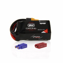 75C 11.1V 850mAh 3S Drone Race LiPo :Univ 2.0 Plug