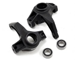 Aluminum Steering Knuckle Set w/Bearings (2) (Black)