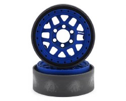 KMC XD229 Machete V2 1.9" Beadlock Crawler Wheels (Blue) (2)