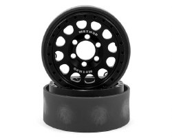 Method 105 1.9" Beadlock Crawler Wheels (Black/Silver) (2)