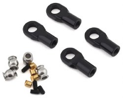 M4 Machined Straight Rod Ends (Black) (4)