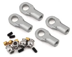 M4 Machined Straight Rod Ends (Silver) (4)