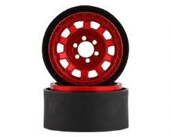 KMC KM236 Tank 2.2" Beadlock Crawler Wheels (Red) (2)