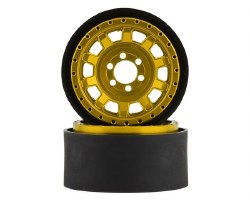 KMC KM236 Tank 2.2" Beadlock Crawler Wheels (Gold) (2)