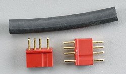Micro 4R  4 Pin Connector, Red