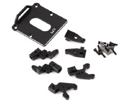 Axial SCX24 Front & Rear Adjustable Shock Mounts w/ESC Plate (Black)