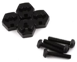 Kyosho MX-01 7mm Aluminum Wheel Hexes w/Pins (Black) (4)