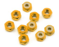 4mm Aluminum Lock Nut (10) (Gold)