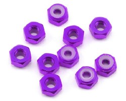 4mm Aluminum Lock Nut (10) (Purple)