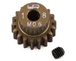 Mod 0.6 Hard Coated Aluminum Pinion Gear (18T)