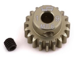 Mod 0.6 Hard Coated Aluminum Pinion Gear (19T)