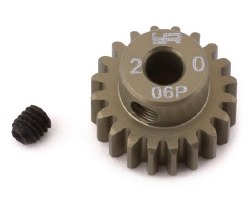 Mod 0.6 Hard Coated Aluminum Pinion Gear (20T)