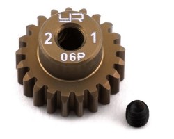 Mod 0.6 Hard Coated Aluminum Pinion Gear (21T)