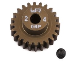 Mod 0.6 Hard Coated Aluminum Pinion Gear (24T)