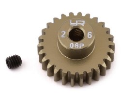 Mod 0.6 Hard Coated Aluminum Pinion Gear (26T)