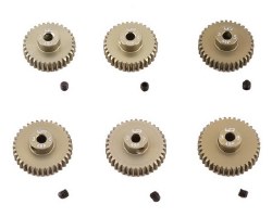 Hard Coated 48P Aluminum Pinion Gear Set (33, 34, 35, 36, 37, 38T)