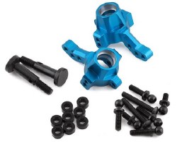 Tamiya TT-02 Aluminum RWD Drift Steering Knuckle Set (Blue) (2)