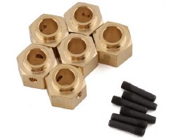 Traxxas TRX-6 High Mass Brass 12x8mm Wheel Hexes (6)