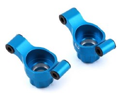 Tamiya TT-02 Aluminum Rear Hubs (Blue) (2) (2? Toe-In)