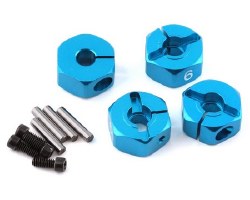 Aluminum Clamping 12mm Hex (Blue) (4) (6mm)