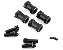 12mm Aluminum Hex Adaptors (Black) (4) (20mm Offset)