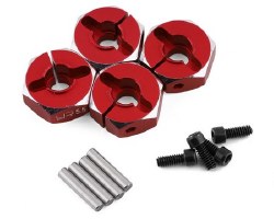 Aluminum Clamping 12mm Hex (Red) (4) (5.5mm)