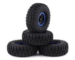 Claw 1.9" Pre-Mounted Tires w/Aluminum Beadlock Wheels (Black) (4)