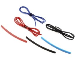 Silicone Wire Set (Red, Black & Blue) (3) (1.9') (18AWG)