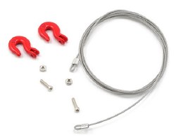 1/10 Crawler Scale Steel Wire Rope Accessory w/Hooks
